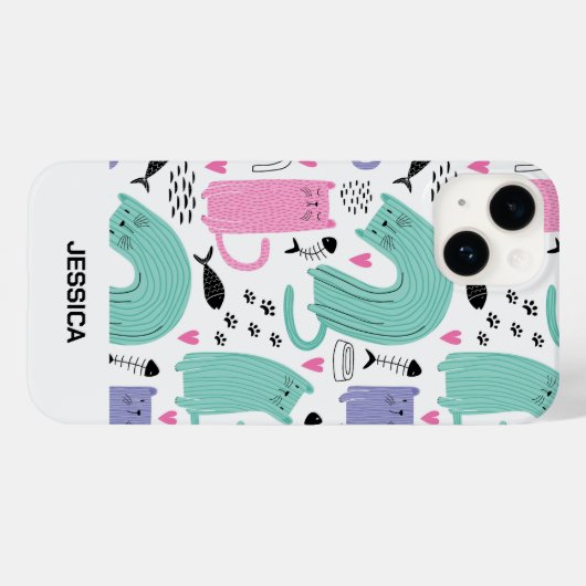 Coques Case-Mate iPhone Motif de chats mignons (Verso (horizontal))