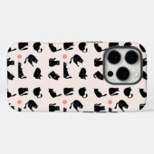 Coques Case-Mate iPhone Motif de chats noirs (Verso (horizontal))