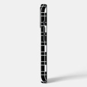 Coques Case-Mate iPhone Motif de chèques en noir et blanc (Verso / Gauche)