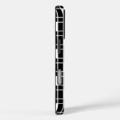 Coques Case-Mate iPhone Motif de chèques en noir et blanc (Verso / Droite)
