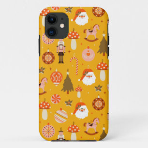 Case-Mate iPhone Case Motif de cheval à cheval rétro Noël Père Noël