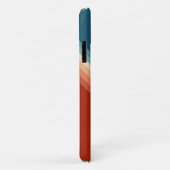 Coques Case-Mate iPhone Motif de chevron de style rétro (Dos/Droite)