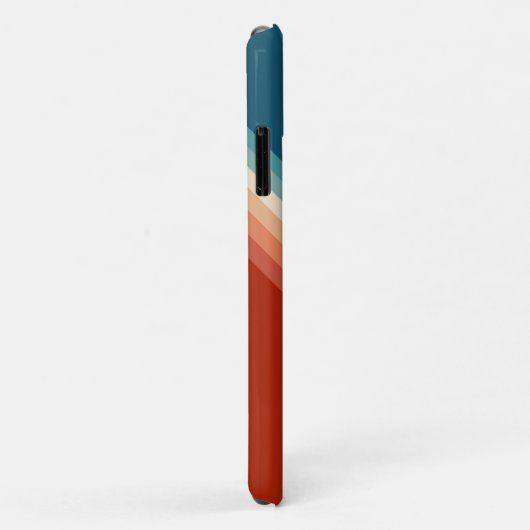 Coques Case-Mate iPhone Motif de chevron de style rétro (Dos/Droite)