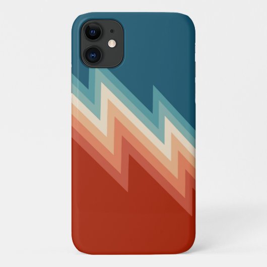 Coques Case-Mate iPhone Motif de chevron de style rétro (Dos)