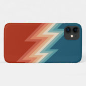 Coques Case-Mate iPhone Motif de chevron de style rétro (Dos (Horizontal))