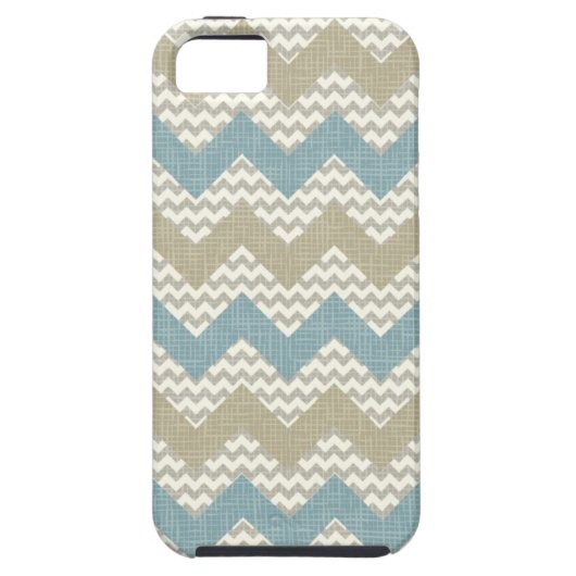 Coques Case-Mate iPhone Motif de Chevron sur la texture de toile (Dos)