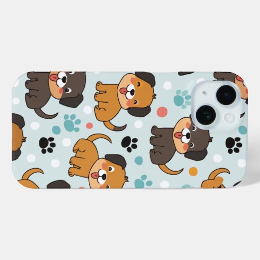 Coques Case-Mate iPhone Motif de chien (Verso (horizontal))