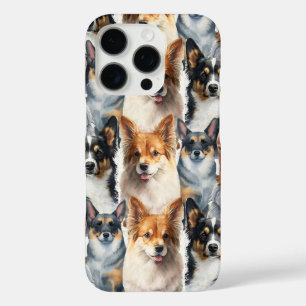 Coques iPhone 16 Pro Motif de chien Corgi aquarelle mignon