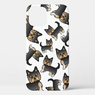 Case-Mate iPhone Case Motif de chien Yorkshire Terrier noir et feu