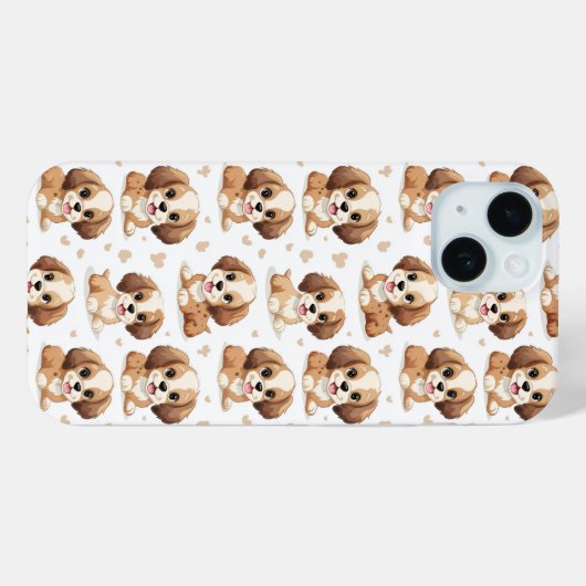 Coques Case-Mate iPhone Motif de chiot (Verso (horizontal))