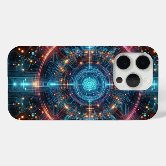 Coques Case-Mate iPhone motif de circuit numérique (Verso (horizontal))