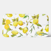 Coques Case-Mate iPhone Motif de citron à l'aquarelle (Verso (horizontal))