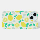 Coques Case-Mate iPhone Motif de citron d'été en crème (Verso (horizontal))