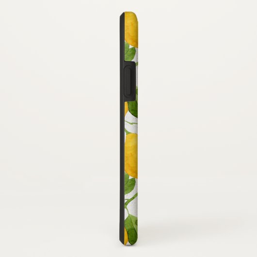Coques Case-Mate iPhone Motif de citrons d'aquarelle (Dos/Droite)