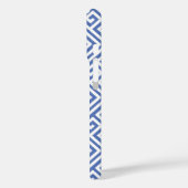 Coques Case-Mate iPhone Motif de clé grecque bleue (Verso / Gauche)