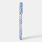 Coques Case-Mate iPhone Motif de clé grecque bleue (Verso / Droite)