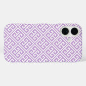 Coques Case-Mate iPhone Motif de clé grecque Lavender (Verso (horizontal))