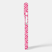 Coques Case-Mate iPhone Motif de clé grecque rose chaud (Verso / Gauche)
