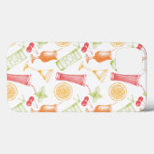 Coques Case-Mate iPhone Motif de cocktails esquissé (Verso (horizontal))