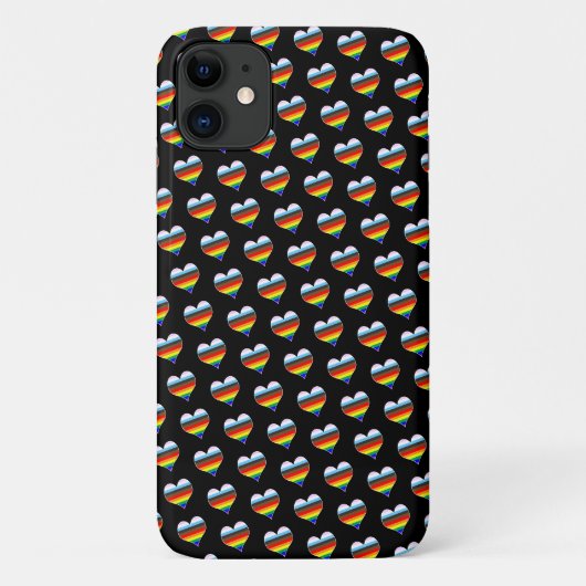 Coques Case-Mate iPhone Motif de coeur arc-en-ciel (Dos)