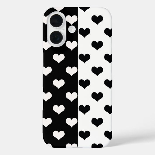 Coques Case-Mate iPhone Motif de coeur Black White Love (Verso)