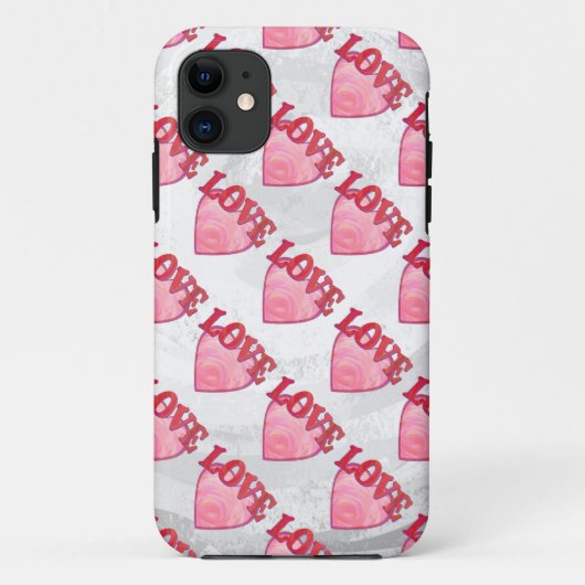 Coques Case-Mate iPhone Motif de coeur d'amour rose (Dos)