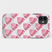 Coques Case-Mate iPhone Motif de coeur d'amour rose (Dos (Horizontal))