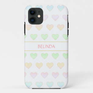 Case-Mate iPhone Case Motif de cœur de couleur pastel moderne sur boîtie