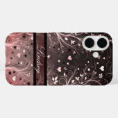 Coques Case-Mate iPhone Motif de coeur floral romantique (Verso (horizontal))