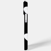 Coques Case-Mate iPhone Motif de coeur noir et blanc (Verso / Gauche)