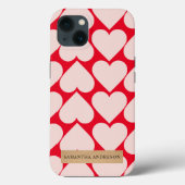Coques Case-Mate iPhone Motif de coeur romantique et rouge moderne (Verso)