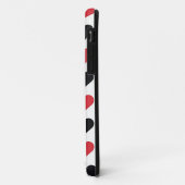 Coques Case-Mate iPhone Motif de coeur rouge et noir (Dos/Gauche)