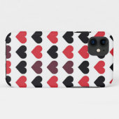 Coques Case-Mate iPhone Motif de coeur rouge et noir (Dos (Horizontal))