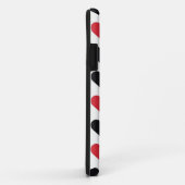 Coques Case-Mate iPhone Motif de coeur rouge et noir (Dos/Droite)