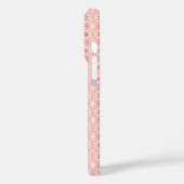 Coques Case-Mate iPhone Motif De Coeurs Et De Flammes De Neige Roses Retro (Verso / Gauche)