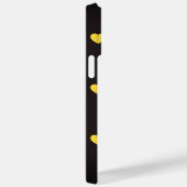 Coques Case-Mate iPhone Motif de cœurs jaunes (Verso / Droite)