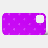 Coques Case-Mate iPhone Motif de coeurs pourpres Coque-coque iphone Mate (Verso (horizontal))