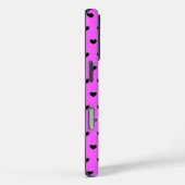 Coques Case-Mate iPhone Motif de coeurs rose et noir flashy (Verso / Droite)