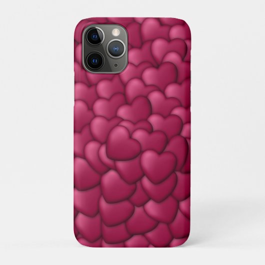 Coques Case-Mate iPhone Motif de coeurs rouges 3D romantiques-32322 (Dos)
