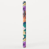 Coques Case-Mate iPhone Motif de collage de fleurs jaune et violet clair (Dos/Droite)