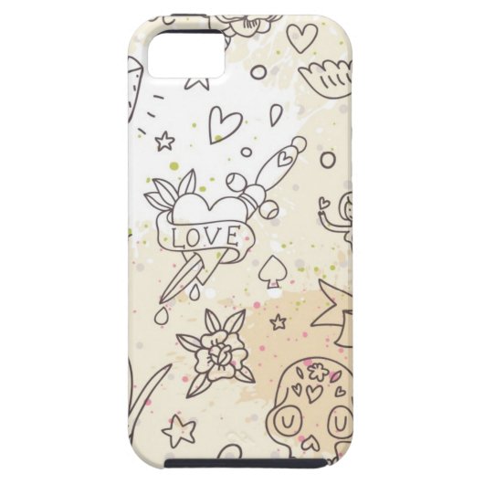 Coques Case-Mate iPhone Motif de concept de tatouage (Dos)