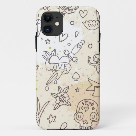 Coques Case-Mate iPhone Motif de concept de tatouage (Dos)