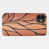 Coques Case-Mate iPhone Motif de congé de bronze de cuivre rustique (Dos (Horizontal))