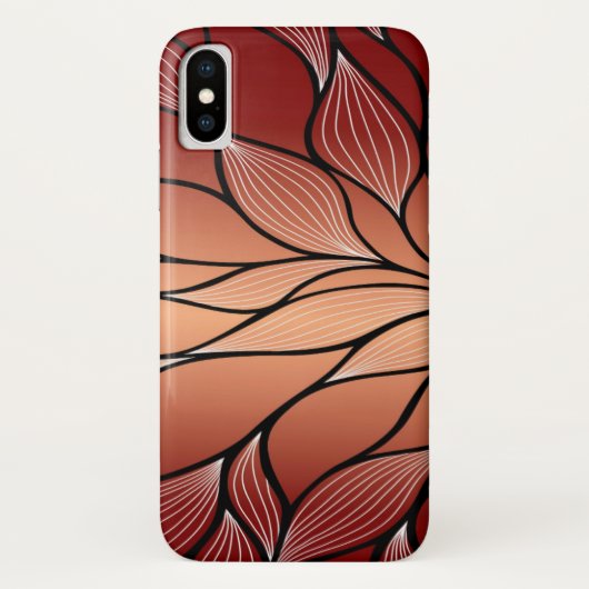 Coques Case-Mate iPhone Motif de congé de bronze de cuivre rustique (Dos)
