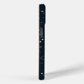 Coques Case-Mate iPhone Motif de constellation d'étoile d'or bleu minuit (Verso / Droite)
