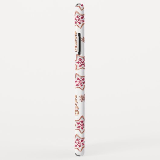 Coques Case-Mate iPhone Motif de cookies de Noël doux (Dos/Droite)