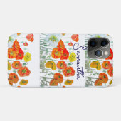 Coques Case-Mate iPhone Motif de coquelicot rouge orange Merci (Dos (Horizontal))