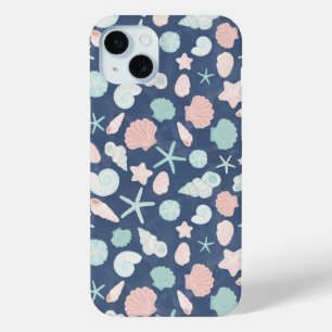 Coque iPhone 15 Mini motif de coquillages