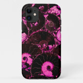 Coques Case-Mate iPhone Motif de coquille fossile rose Nautilus (Dos)