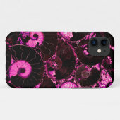Coques Case-Mate iPhone Motif de coquille fossile rose Nautilus (Dos (Horizontal))